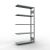 Anbauregal, Fachbodenregal Stecksystem MULTIplus330, 2000 x 1000 x 300 mm (HxBxT), 5 Fachböden, Längenriegel, verzinkt