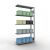 Anbauregal, Fachbodenregal Stecksystem MULTIplus330, 2000 x 1000 x 300 mm (HxBxT), 5 Fachböden, Längenriegel, verzinkt