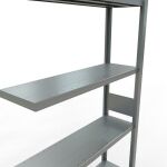 Anbauregal, Fachbodenregal Stecksystem MULTIplus330, 3000 x 1000 x 300 mm (HxBxT), 7 Fachböden, Längenriegel, verzinkt