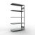 Anbauregal, Fachbodenregal Stecksystem MULTIplus330, 2000 x 1000 x 400 mm (HxBxT), 5 Fachböden, Längenriegel, verzinkt