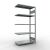 Anbauregal, Fachbodenregal Stecksystem MULTIplus330, 2000 x 1000 x 500 mm (HxBxT), 5 Fachböden, Längenriegel, verzinkt