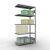 Anbauregal, Fachbodenregal Stecksystem MULTIplus330, 2000 x 1000 x 500 mm (HxBxT), 5 Fachböden, Längenriegel, verzinkt