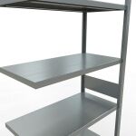 Anbauregal, Fachbodenregal Stecksystem MULTIplus330, 3000 x 1000 x 500 mm (HxBxT), 7 Fachböden, Längenriegel, verzinkt