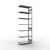 Anbauregal, Fachbodenregal Stecksystem MULTIplus330, 3000 x 1000 x 500 mm (HxBxT), 7 Fachböden, Längenriegel, verzinkt