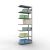 Anbauregal, Fachbodenregal Stecksystem MULTIplus330, 3000 x 1000 x 500 mm (HxBxT), 7 Fachböden, Längenriegel, verzinkt