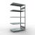 Anbauregal, Fachbodenregal Stecksystem MULTIplus330, 2000 x 1000 x 600 mm (HxBxT), 5 Fachböden, Längenriegel, verzinkt