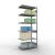 Anbauregal, Fachbodenregal Stecksystem MULTIplus330, 2500 x 1000 x 600 mm (HxBxT), 6 Fachböden, Längenriegel, verzinkt