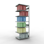 Anbauregal, Fachbodenregal Stecksystem MULTIplus330, 3000...