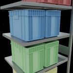 Anbauregal, Fachbodenregal Stecksystem MULTIplus330, 3000 x 1000 x 800 mm (HxBxT), 7 Fachböden, Längenriegel, verzinkt