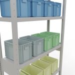 Grundregal, Fachbodenregal Stecksystem MULTIplus330, 2500 x 1000 x 300 mm (HxBxT), 6 Fachböden, Längenriegel, RAL 7035 lichtgrau