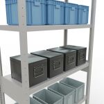 Grundregal, Fachbodenregal Stecksystem MULTIplus330, 2500 x 1000 x 400 mm (HxBxT), 6 Fachböden, Längenriegel, RAL 7035 lichtgrau