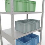 Grundregal, Fachbodenregal Stecksystem MULTIplus330, 2500 x 1000 x 600 mm (HxBxT), 6 Fachböden, Längenriegel, RAL 7035 lichtgrau