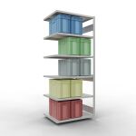 Anbauregal, Fachbodenregal Stecksystem MULTIplus330, 2500...