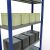 Grundregal, Fachbodenregal Stecksystem MULTIplus330, 2000 x 1000 x 300 mm (HxBxT), 5 Fachböden, Längenriegel, RAL 5010 enzianblau/verzinkt