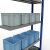 Anbauregal, Fachbodenregal Stecksystem MULTIplus330, 2000 x 1000 x 300 mm (HxBxT), 5 Fachböden, Längenriegel, RAL 5010 enzianblau/verzinkt