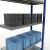 Anbauregal, Fachbodenregal Stecksystem MULTIplus330, 2000 x 1000 x 400 mm (HxBxT), 5 Fachböden, Längenriegel, RAL 5010 enzianblau/verzinkt