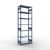 Grundregal, Fachbodenregal Stecksystem MULTIplus330, 3000 x 1000 x 500 mm (HxBxT), 7 Fachböden, Längenriegel, RAL 5010 enzianblau/verzinkt