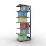 Anbauregal, Fachbodenregal Stecksystem MULTIplus330, 3000...