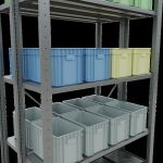 Grundregal, Doppelregal, Fachbodenregal Stecksystem MULTIplus150, 2000 x 1000 x (2x300) mm (HxBxT), 2x5 Fachböden, Kreuzstrebe, verzinkt