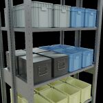 Grundregal, Doppelregal, Fachbodenregal Stecksystem MULTIplus150, 2500 x 1000 x (2x300) mm (HxBxT), 2x6 Fachböden, Kreuzstrebe, verzinkt