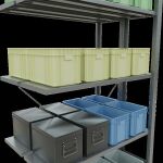 Anbauregal, Doppelregal, Fachbodenregal Stecksystem MULTIplus150, 2000 x 1000 x (2x300) mm (HxBxT), 2x5 Fachböden, Kreuzstrebe, verzinkt