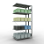 Anbauregal, Doppelregal, Fachbodenregal Stecksystem MULTIplus150, 2000 x 1000 x (2x300) mm (HxBxT), 2x5 Fachböden, Kreuzstrebe, verzinkt
