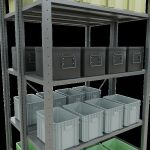 Grundregal, Doppelregal, Fachbodenregal Stecksystem MULTIplus150, 2000 x 1000 x (2x400) mm (HxBxT), 2x5 Fachböden, Kreuzstrebe, verzinkt