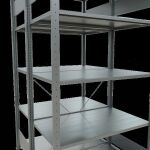 Grundregal, Doppelregal, Fachbodenregal Stecksystem MULTIplus150, 2000 x 1000 x (2x600) mm (HxBxT), 2x5 Fachböden, Kreuzstrebe, verzinkt