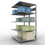 Anbauregal, Doppelregal, Fachbodenregal Stecksystem...