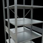 Grundregal, Doppelregal, Fachbodenregal Stecksystem MULTIplus150, 3000 x 1000 x (2x600) mm (HxBxT), 2x7 Fachböden, Kreuzstrebe, verzinkt