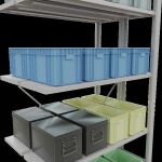 Anbauregal, Doppelregal, Fachbodenregal Stecksystem MULTIplus150, 2000 x 1000 x (2x300) mm (HxBxT), 2x5 Fachböden, Kreuzstrebe, RAL 7035 lichtgrau