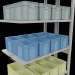 Anbauregal, Doppelregal, Fachbodenregal Stecksystem MULTIplus150, 2500 x 1000 x (2x300) mm (HxBxT), 2x6 Fachböden, Kreuzstrebe, RAL 7035 lichtgrau