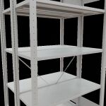 Grundregal, Doppelregal, Fachbodenregal Stecksystem MULTIplus150, 2000 x 1000 x (2x400) mm (HxBxT), 2x5 Fachböden, Kreuzstrebe, RAL 7035 lichtgrau