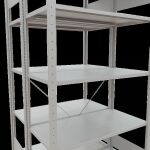 Grundregal, Doppelregal, Fachbodenregal Stecksystem MULTIplus150, 2000 x 1000 x (2x500) mm (HxBxT), 2x5 Fachböden, Kreuzstrebe, RAL 7035 lichtgrau