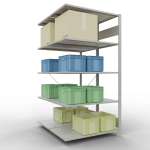 Anbauregal, Doppelregal, Fachbodenregal Stecksystem...