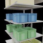 Anbauregal, Doppelregal, Fachbodenregal Stecksystem MULTIplus150, 2000 x 1000 x (2x600) mm (HxBxT), 2x5 Fachböden, Kreuzstrebe, RAL 7035 lichtgrau