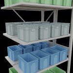 Anbauregal, Doppelregal, Fachbodenregal Stecksystem MULTIplus150, 3000 x 1000 x (2x400) mm (HxBxT), 2x7 Fachböden, Kreuzstrebe, RAL 7035 lichtgrau