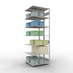 Anbauregal, Doppelregal, Fachbodenregal Stecksystem...