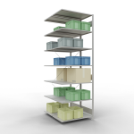 Anbauregal, Doppelregal, Fachbodenregal Stecksystem...