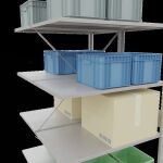 Anbauregal, Doppelregal, Fachbodenregal Stecksystem MULTIplus150, 3000 x 1000 x (2x600) mm (HxBxT), 2x7 Fachböden, Kreuzstrebe, RAL 7035 lichtgrau