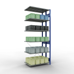 Anbauregal, Doppelregal, Fachbodenregal Stecksystem...