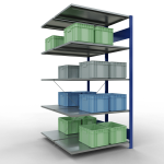 Anbauregal, Doppelregal, Fachbodenregal Stecksystem...