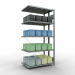 Anbauregal, Doppelregal, Fachbodenregal Stecksystem...