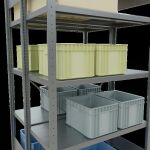 Grundregal, Doppelregal, Fachbodenregal Stecksystem MULTIplus250, 2000 x 1000 x (2x500) mm (HxBxT), 2x5 Fachböden, Kreuzstrebe, verzinkt