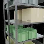 Grundregal, Doppelregal, Fachbodenregal Stecksystem MULTIplus250, 2000 x 1000 x (2x600) mm (HxBxT), 2x5 Fachböden, Kreuzstrebe, verzinkt