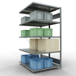 Anbauregal, Doppelregal, Fachbodenregal Stecksystem...