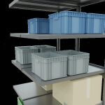 Anbauregal, Doppelregal, Fachbodenregal Stecksystem MULTIplus250, 2500 x 1000 x (2x600) mm (HxBxT), 2x6 Fachböden, Kreuzstrebe, verzinkt