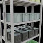 Grundregal, Doppelregal, Fachbodenregal Stecksystem MULTIplus250, 2000 x 1000 x (2x300) mm (HxBxT), 2x5 Fachböden, Kreuzstrebe, RAL 7035 lichtgrau