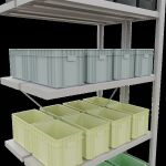 Anbauregal, Doppelregal, Fachbodenregal Stecksystem MULTIplus250, 2000 x 1000 x (2x300) mm (HxBxT), 2x5 Fachböden, Kreuzstrebe, RAL 7035 lichtgrau