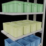 Anbauregal, Doppelregal, Fachbodenregal Stecksystem MULTIplus250, 2500 x 1000 x (2x300) mm (HxBxT), 2x6 Fachböden, Kreuzstrebe, RAL 7035 lichtgrau